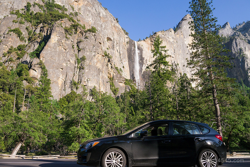 Bridalveil Fall with SUBARU Impreza