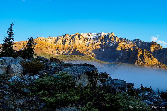 Mountian from a trail, Lake Moraine