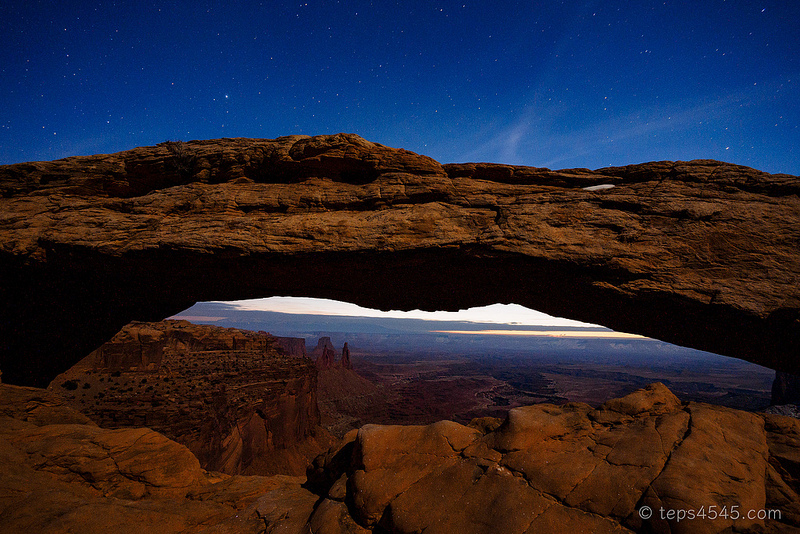 Mesa Arch - Stars and Snowflake Shine